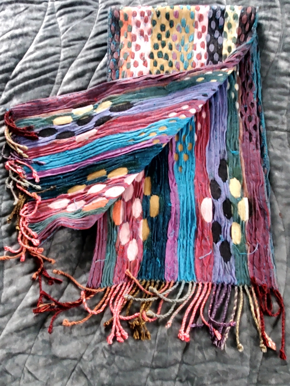 Chelsey II Boho Knit Lightweight Scarf Wrap - Picture 6 of 6